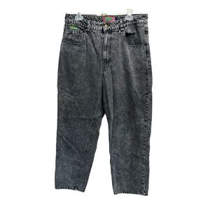 Gmpyre Gray Vintage Jeans Women's Size 14 Medium Wash High Rise Wide Tapered Leg